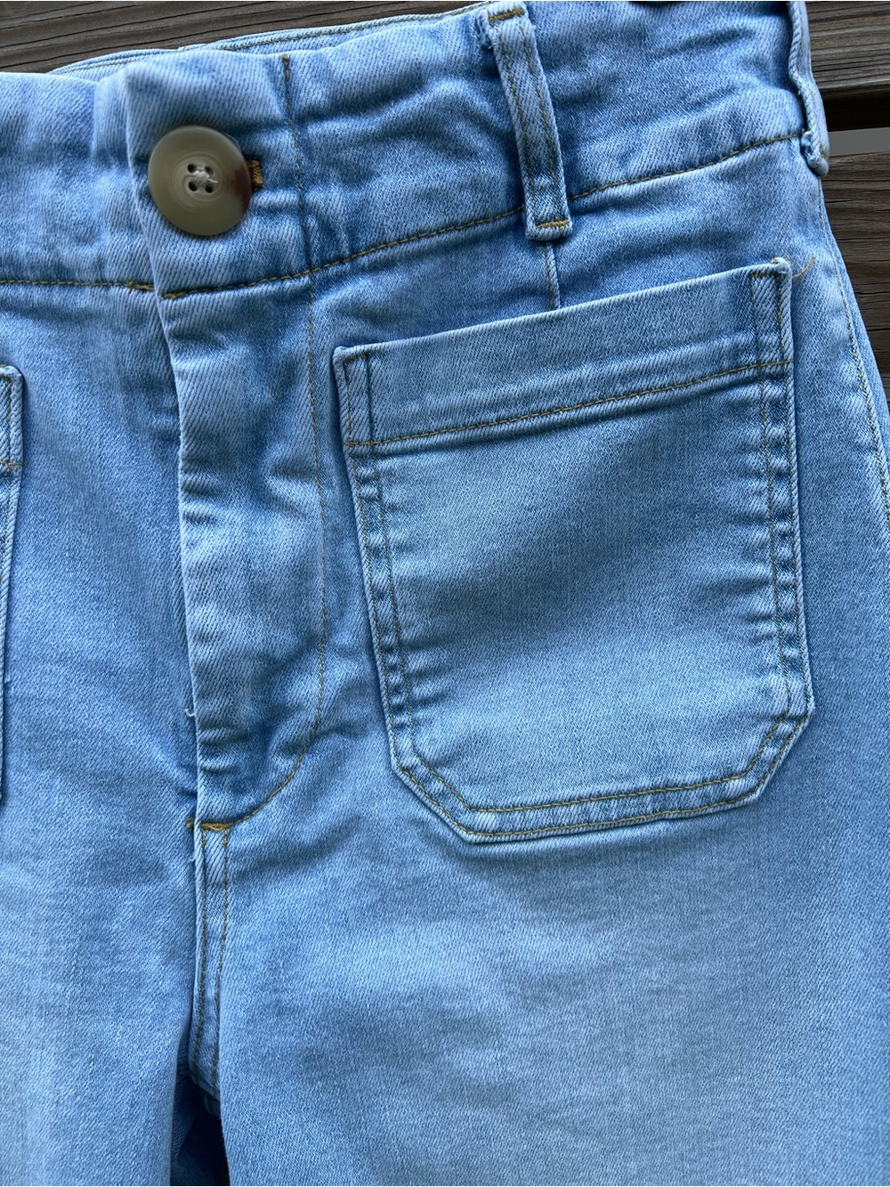 Anthropologie Maeve Colette High-Rise Wide-Leg Cropped Jeans SZ 27 Light Wash - Picture 4 of 13